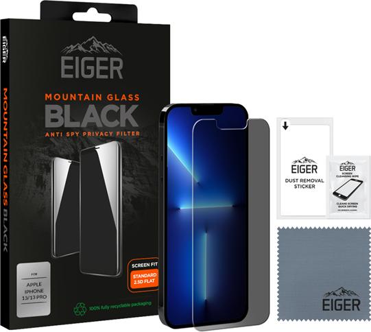 Image du produit Eiger Mountain Glass Black (1 pièce(s), Apple iPhone 14, Apple iPhone 13, Apple iPhone 13 Pro)