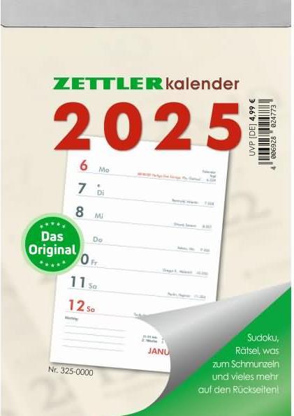Image du produit Calendrier hebdomadaire détachable 2025, 10,5x14,6cm, calendrier détachable avec conseils ménagers (Allemand)