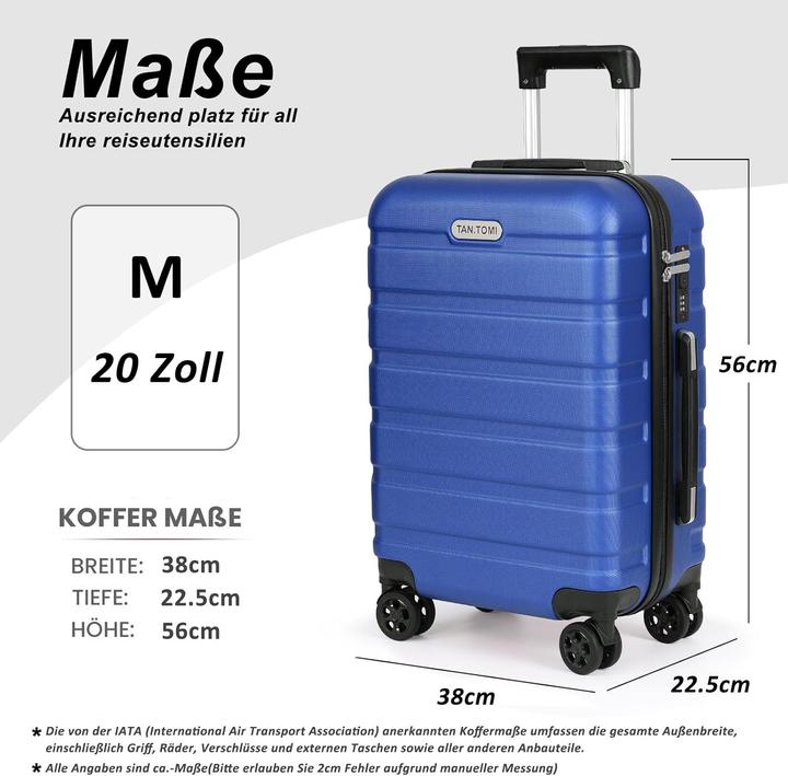 Immagine prodotto Tan.Tomi Handgepäck Koffer (41 l, Bagaglio a mano (fino a 50 litri))