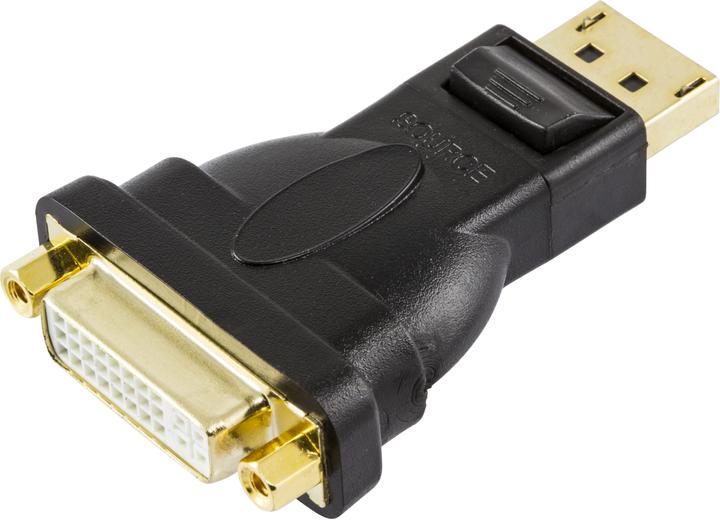 Produktbild Deltaco DP-DVI Kabeladapter 20-pin ha DL DVI-D Schwarz (DVI)