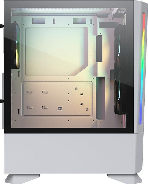 Actual product image Cougar Case MX430 Air RGB White, Midi Tower, PC, White, ATX, micro ATX, Mini-ITX, Gaming, HDD, Performance (ATX)