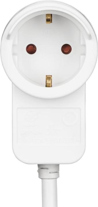 Actual product image Hama Protective contact extension cable Powerplug additional socket, 3.0 m, white (3 m)
