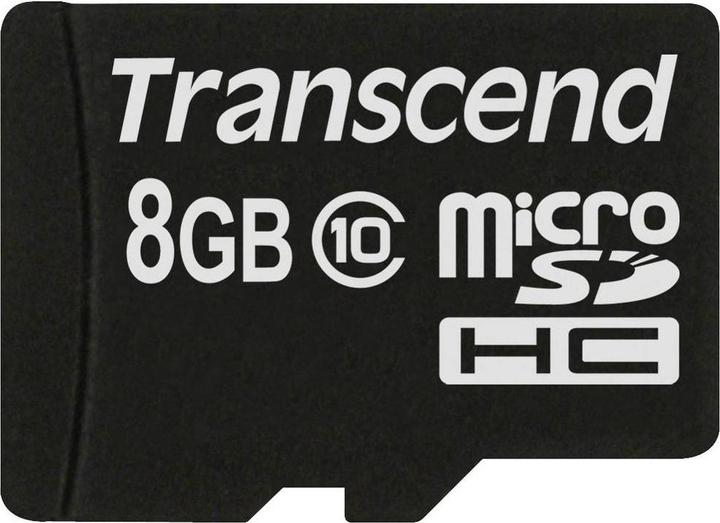 Image du produit Transcend Carte mémoire flash 8 Go Micro SDHC, C10 (8 Go, SDHC, U1)