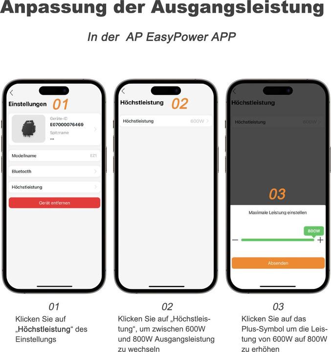Produktbild Enjoy solar Balkon PV-Anlage - EZ1-M 600W (Halterung verstellbar) (740 W)