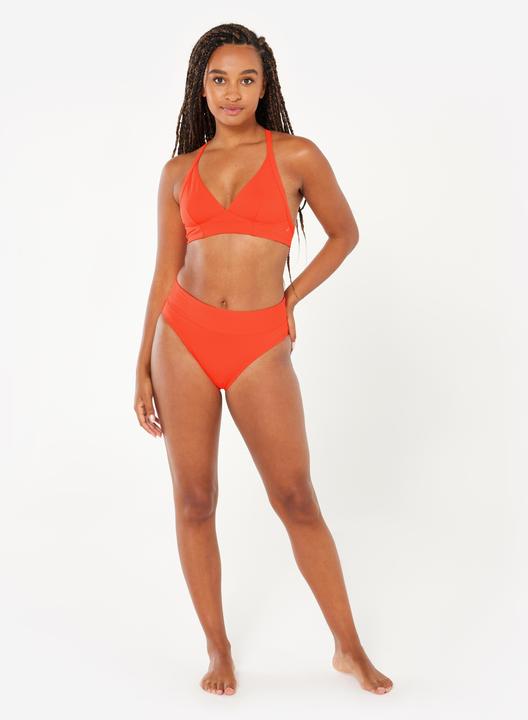 Actual product image Olaian Bikini-Oberteil Bustier Surfen Damen strukturiert Bea neon-orange (80 D)