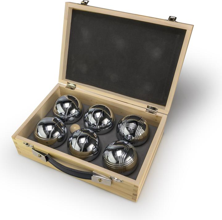 Actual product image Selecta Spielzeug Luxury boules set in the wooden box (6 x)