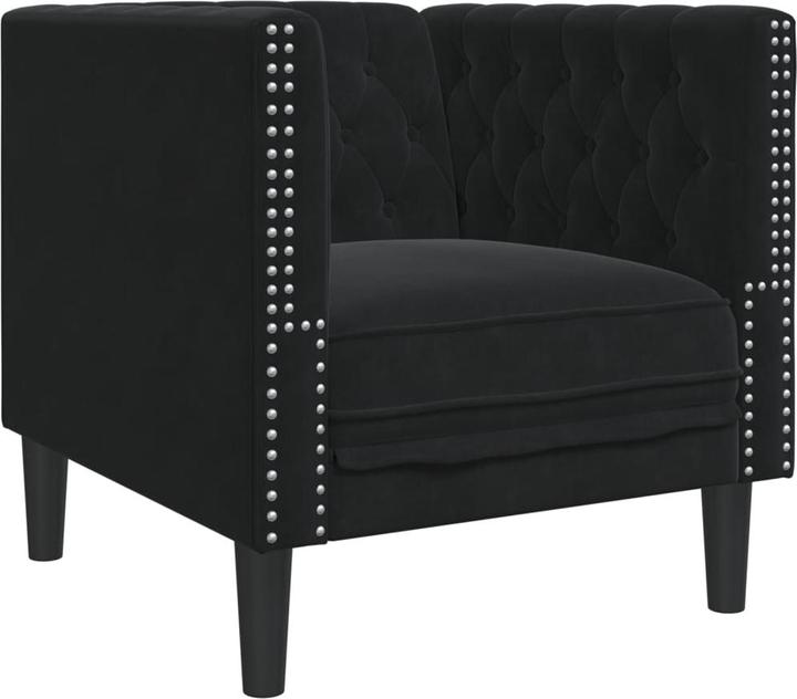 Actual product image VidaXL Chesterfield armchair lounge chair club armchair sofa upholstered armchair black