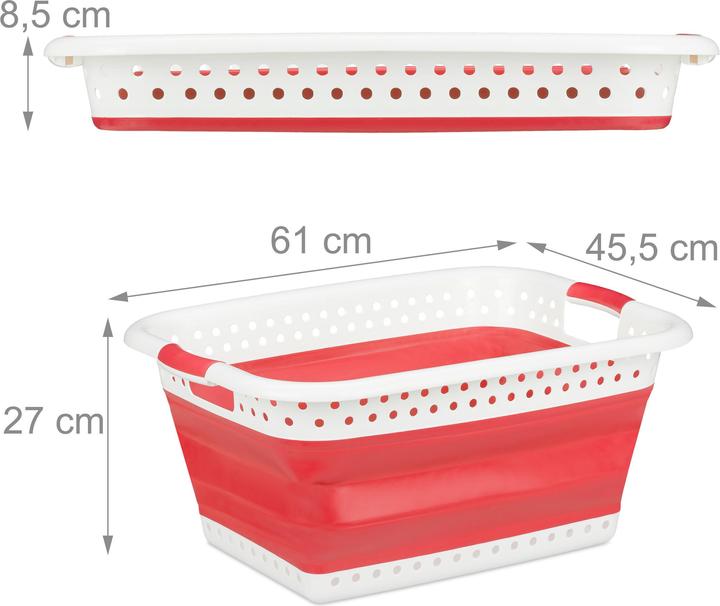 Actual product image Relaxdays Folding Laundry Hamper with Handles (37 l)