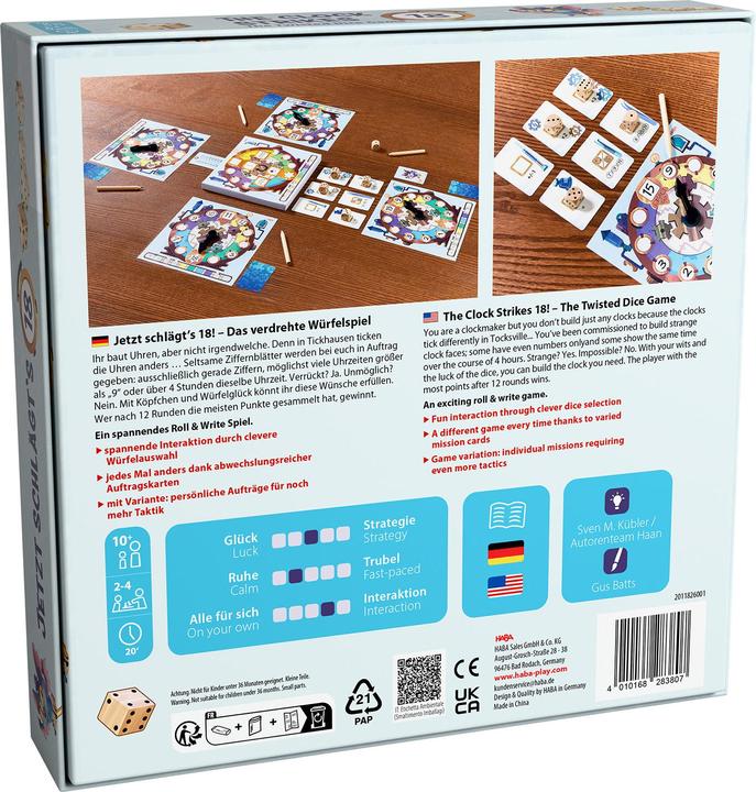 Produktbild Haba Jetzt schlägt's 18! (Deutsch)