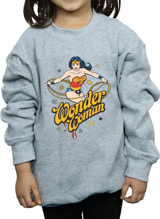 Actual product image Girls Wonder Woman Stars Sweatshirt (152, 158)