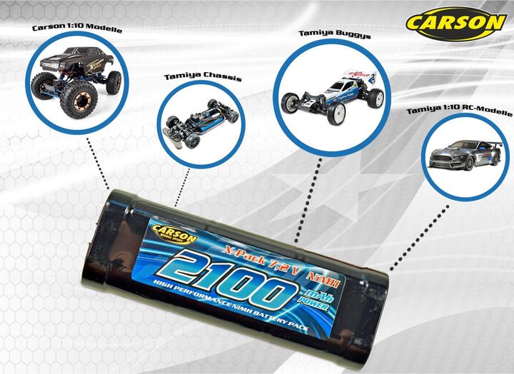 Image du produit Carson Racingpack NiMH 2100mAh 7,2V (7.20 V, 2100 mAh)