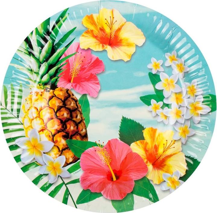 Actual product image Boland 10 paper plates Paradise Hawaii Ø 23cm