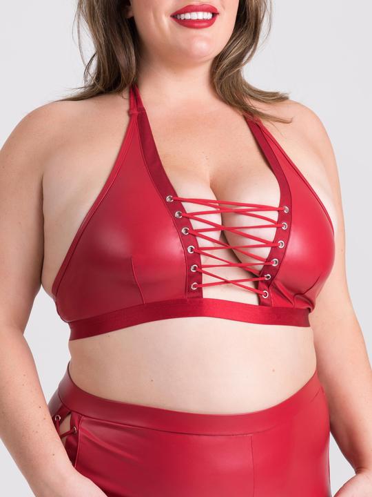 Immagine prodotto Lovehoney Reggiseno con scollo ad aletta in pelle Fierce Plus Size (3XL)