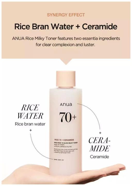 Actual product image Anua Rice 70 + Ceramide (Tonic water, 250 ml)