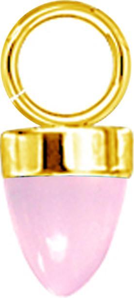 Image du produit Star Piercing Anhänger vergoldet ein Kegel Glas pink (sans laiton, Acier chirurgical 316L)