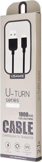 Image du produit Usams Câble U-Turn lightning 1m czarnyblack 2A IPUSBXD01 US-SJ097 (1 m, USB 3.2 Gen 1)