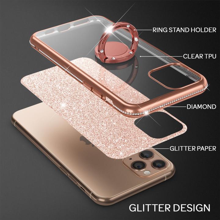 Produktbild Nalia Ring Glitzer Silikon Hülle (Apple iPhone 11 Pro)