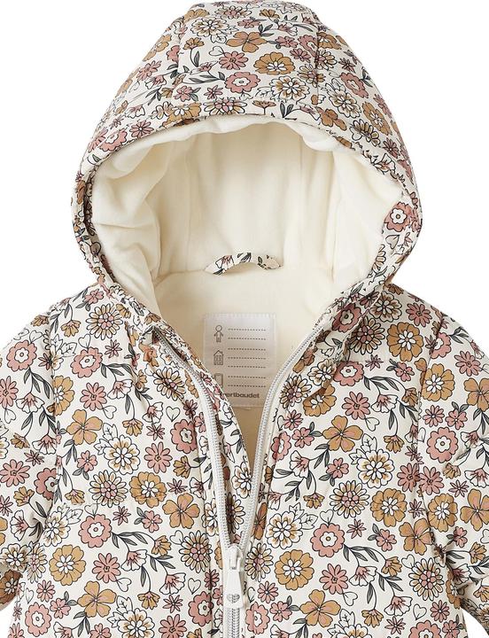 Actual product image Vertbaudet Baby winter overall with fleece lining, flowered (86)