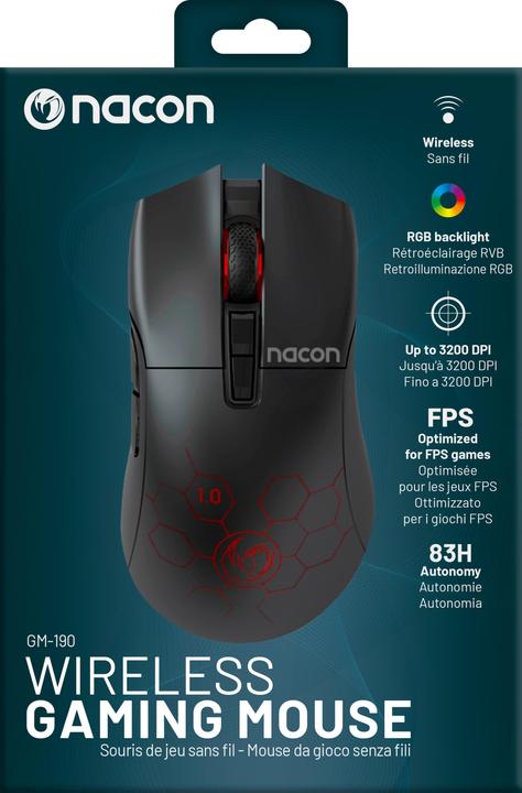 Image du produit Nacon Gaming Souris de jeu sans fil GM-190 (Sans fil)