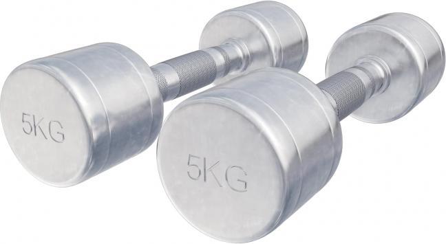 Actual product image Gorilla Sports Chrome Dumbbells (2 x 5 kg)