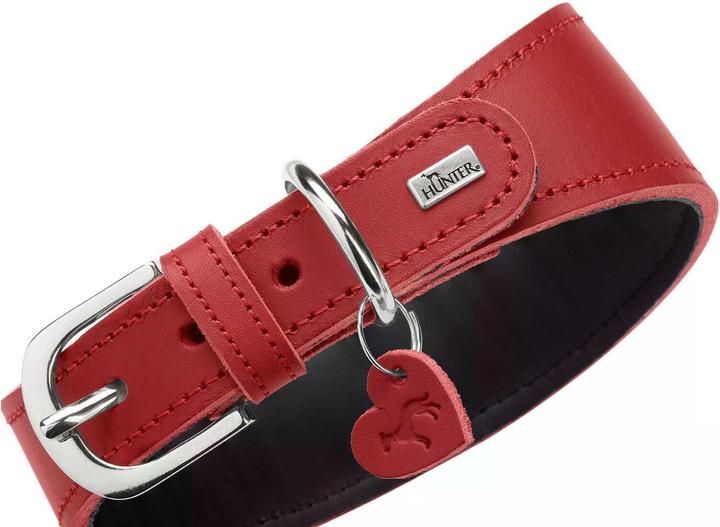 Image du produit Hunter Collier Lévrier Love 37/XS-S, rouge/noir (Chien, Général)