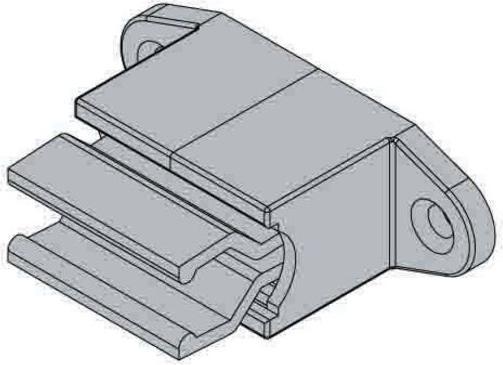 Produktbild Hettich Klemmhalter fr Kurbelstange Kunststoff wei (1 Stk.)