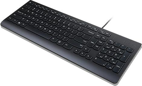 Actual product image Lenovo Essential with cord - US Euro Black (US, Cable)