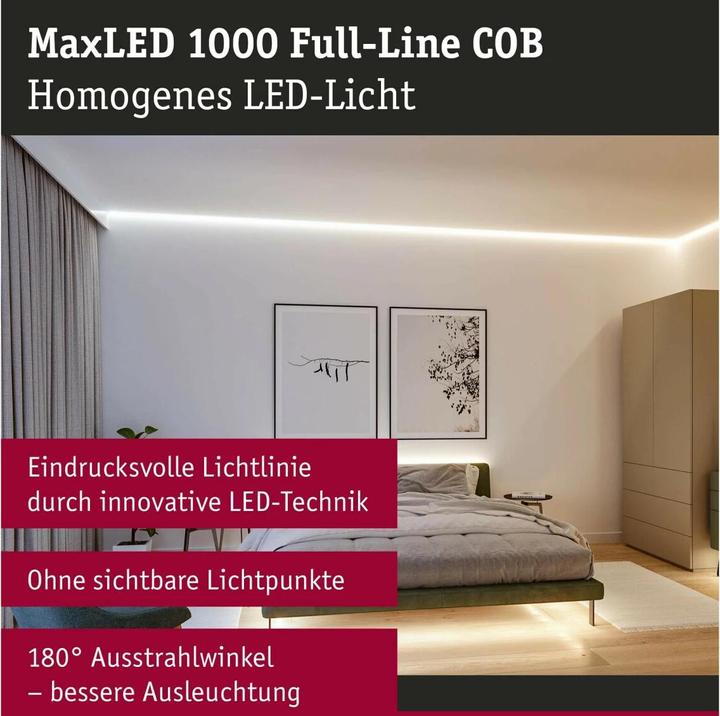 Actual product image Paulmann MaxLED 1000 Full-Line COB Stripe (Cold White, Warm white, Neutral White, 250 cm, Indoor)