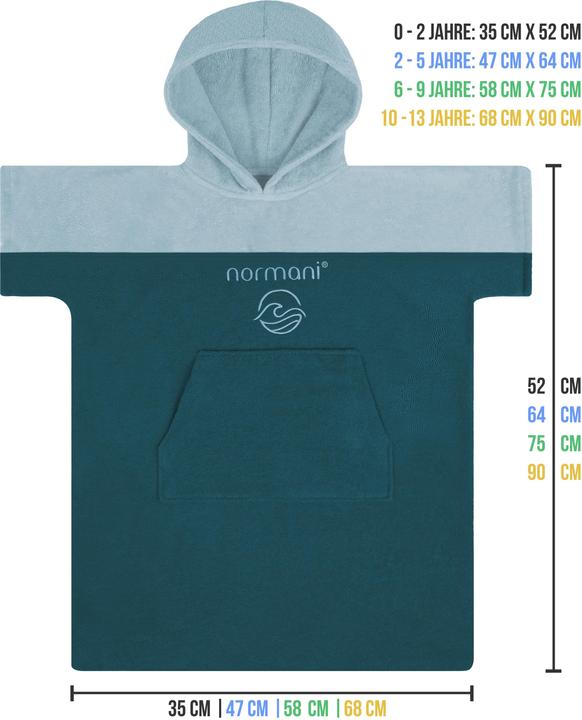 Produktbild Normani Kinder Badeponcho 6-9 Jahre Puwai (6, 7, 8, 9)