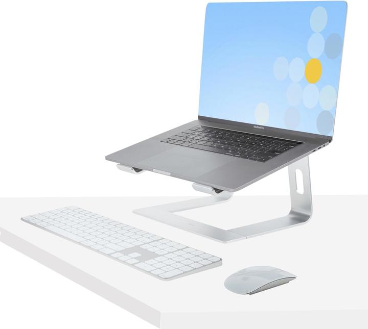 Actual product image StarTech com Laptop Stand for Desk, Supports 5kg/11lb, Aluminum, Silver, Ergonomic Laptop Riser,...