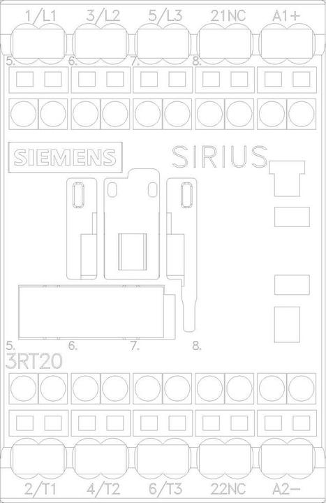 Actual product image Siemens Contactor 4kW/400V 1Ö 24VDC 3RT2016-2FB42