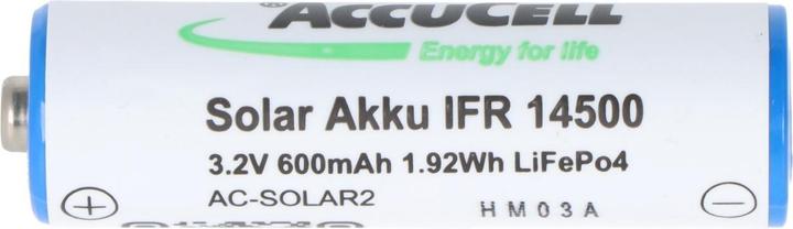 Immagine prodotto Solar Batteria IFR 14500 AA, batteria con testa non protetta (1 pz., AA, 600 mAh)