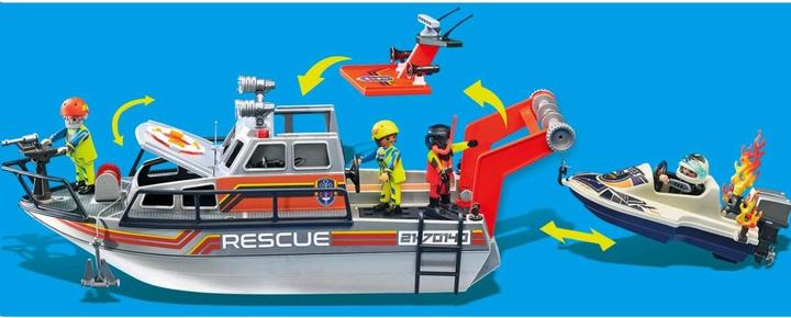 Produktbild Playmobil Seenot: Löscheinsatz mit Rettungskreuzer (70140, Playmobil City Life)