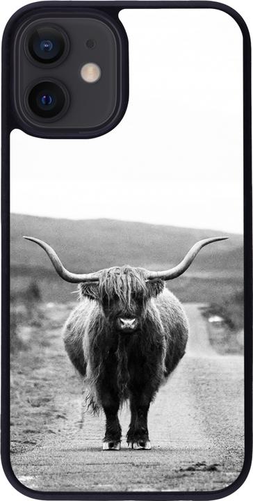 Produktbild PhoneLook Hülle Silikon schwarz Highland cattle (Apple iPhone 12 mini)