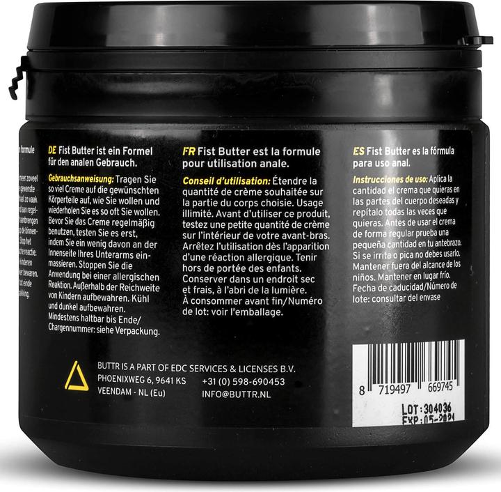Actual product image Buttr Fisting Butter (500 ml)
