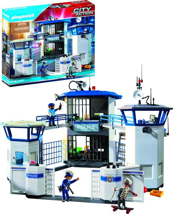 Image du produit Playmobil Centre de commandement de la police int. avec prison (6919, Playmobil City Action)