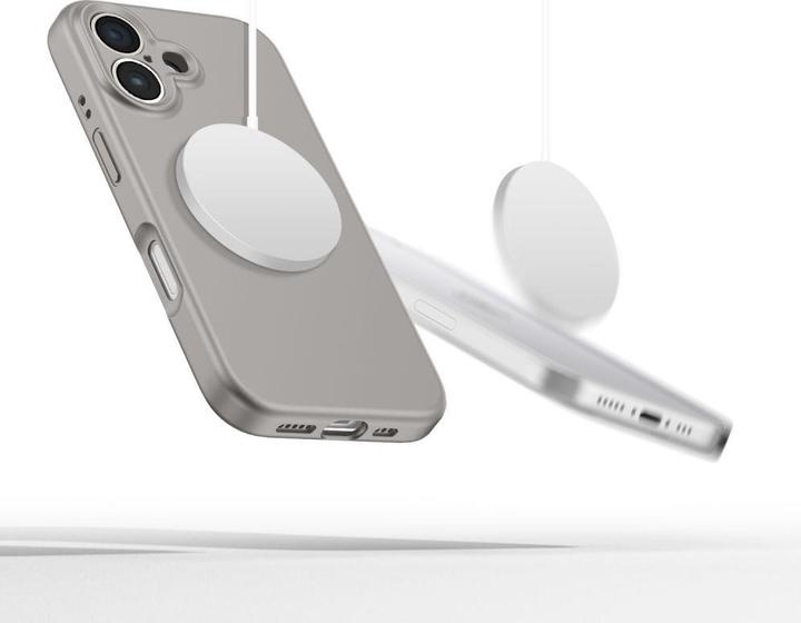 Actual product image Tech-Protect Liquid Silicone MagSafe iPhone 16 Case - Gray (Apple iPhone 16)