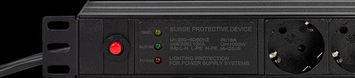 Produktbild LogiLink 19" Steckdosenleiste 7-fach, mit Netzfilter u. Überlastschutz (7 x, CEE 7/7, 2 m)