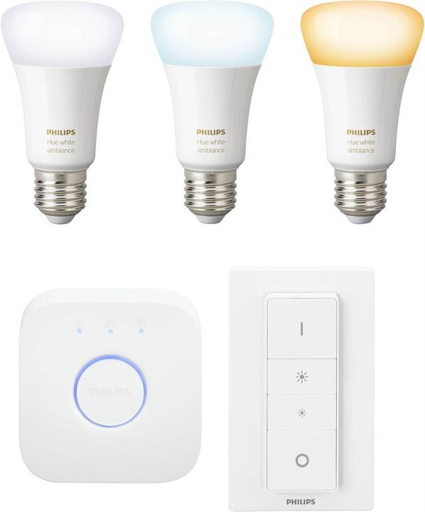 Actual product image Philips Hue White Ambiance BT (E27, 8.50 W, 806 lm, 3 x, F)