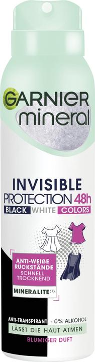 Actual product image Garnier Deo Spray Mineral Invisible Black, White, Colors 150 ml (Spray, 150 ml)
