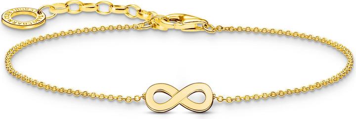 Immagine prodotto Thomas Sabo Bracciale placcato oro con ciondolo a forma di infinito (19 cm, Argento 925)