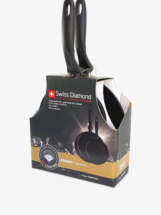 Actual product image Swiss Diamond Frying Pan Set 2-pcs CLASSIC XD Black (26 cm, Frying pan, Cast aluminium)