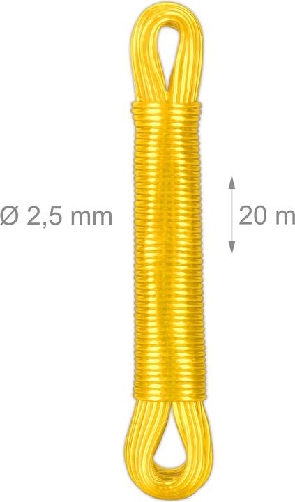 Produktbild Relaxdays 3x Wäscheleine (20 m)