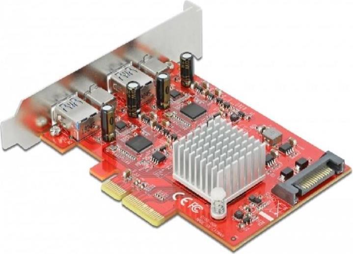 Image du produit Delock Carte PCI Express USB 3.1 Gen2 - 2x USB-A + 2x USB-C