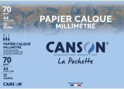 Image du produit Canson Papier millimétré, transparent, DIN A4, 70 g/qm (A4)