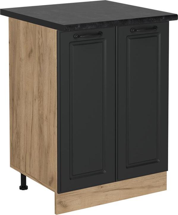 Produktbild Vicco Küchenunterschrank R-Line, Anthrazit Landhaus/Goldkraft Eiche, 60 cm, AP Anthrazit