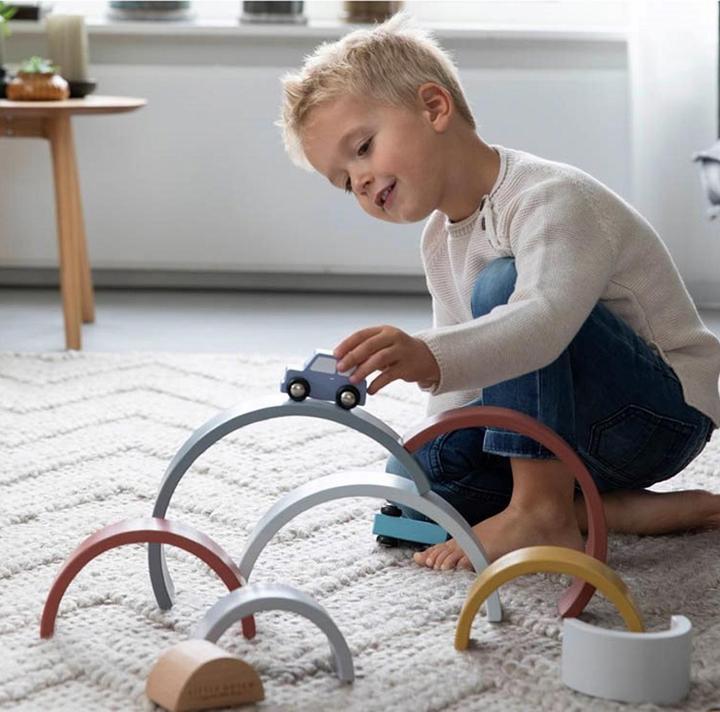 Produktbild Little Dutch Regenbogen Stapelspiel