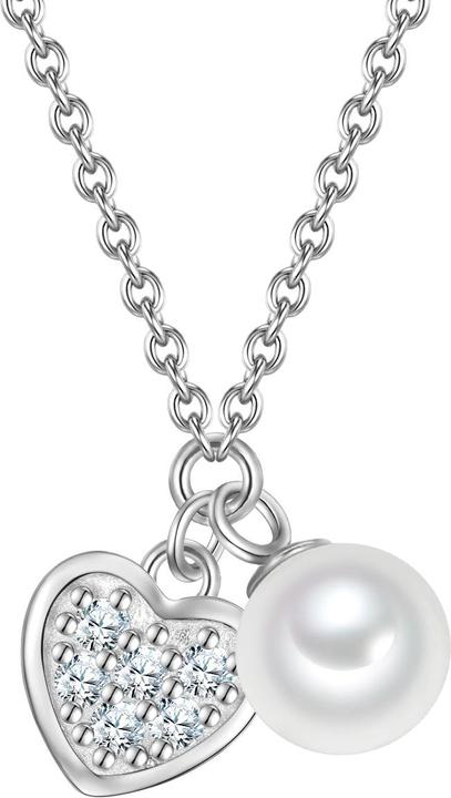 Glanzstücke München Damen Kette Herz Sterling Silber - 34580 (Sterling Silber, 40 - 45 cm)