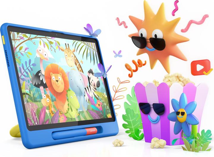 Actual product image Lenovo Tab + Kids Bumper (WLAN only, 10.10", 128 GB, Luna Grey)