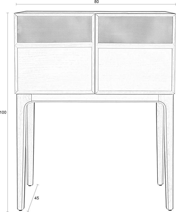 Actual product image Zuiver June Cabinet Ocean Purple (80 x 45 x 100 cm)